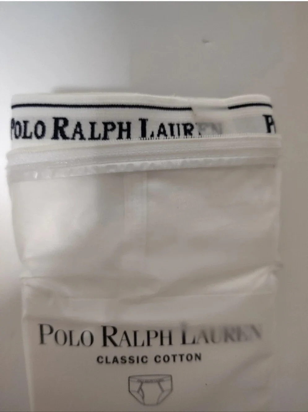 VTG Polo Ralph Lauren Men's Mid Rise Classic White Briefs  - 3 Pack - Size 38